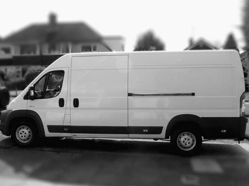 large courier delivery van