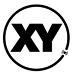 XY Locate official Logo in black on white