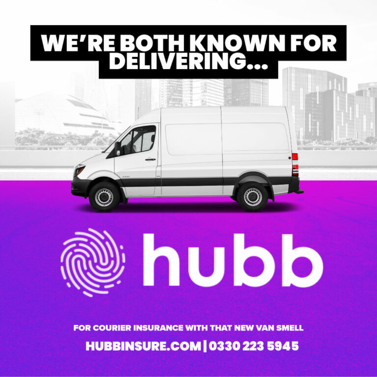 Hubb Courier Insurance Ad Block