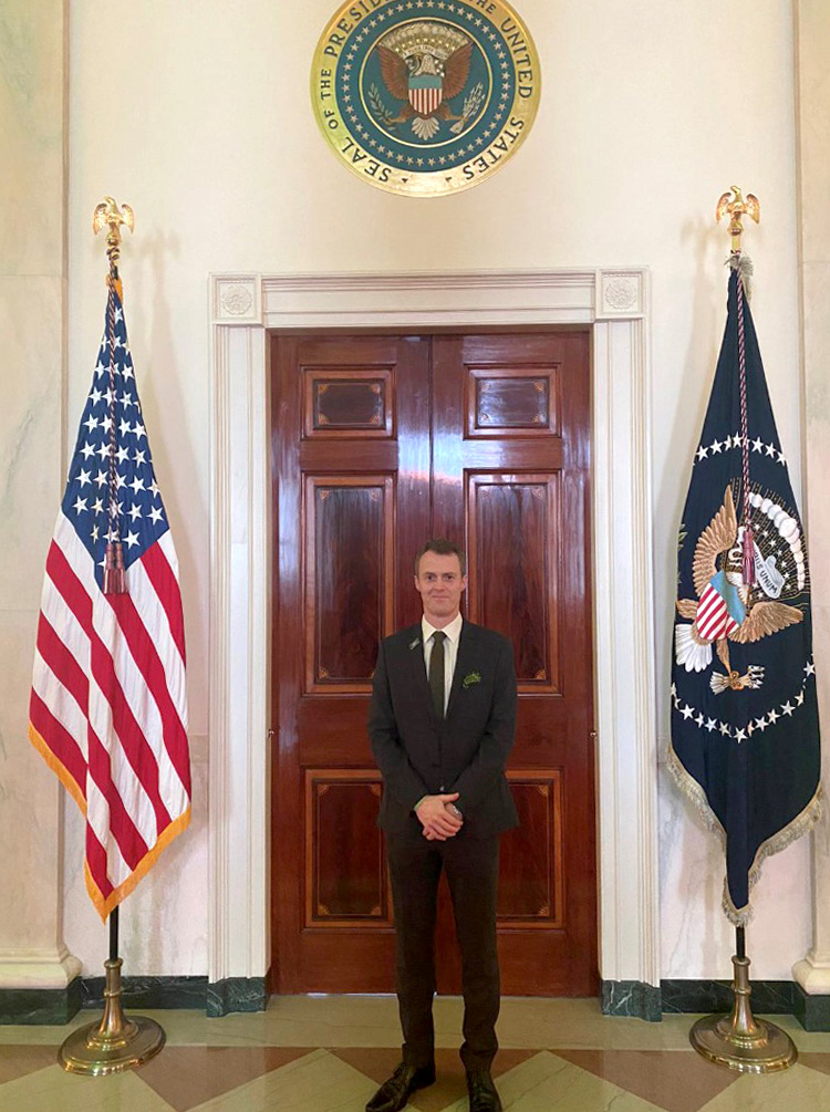 Seamus Leheny at the white house
