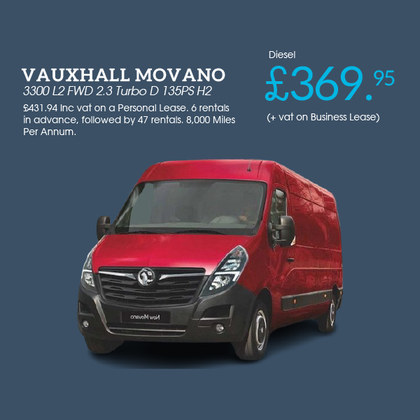 VAUXHALL MOVANO 3300 L2 FWD 2.3 Turbo D 135PS H2
