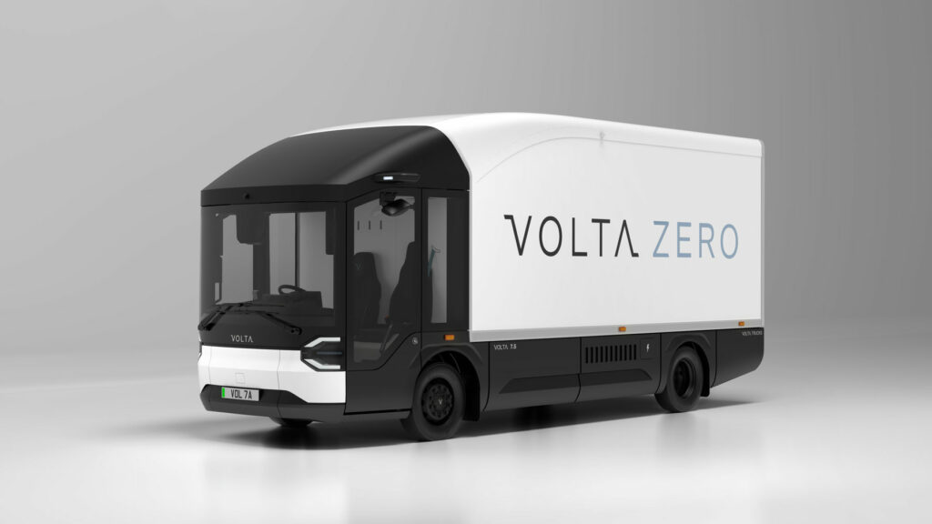 volta electric truck 7.5 tonne front angle