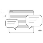 messaging service icon for couriers chat service
