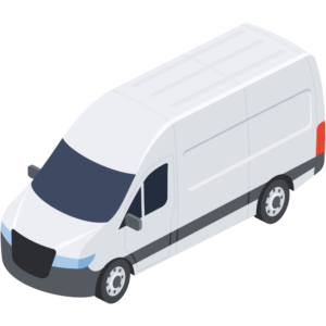 Couriers Van in 3D representing delivery quotes