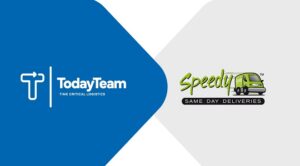 the today team logo and the speedy courier services logo