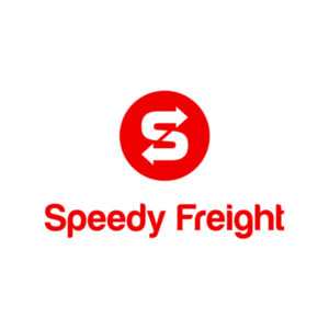 The official speedy freight logo containing a red circle with an 'S' and the company name underneath