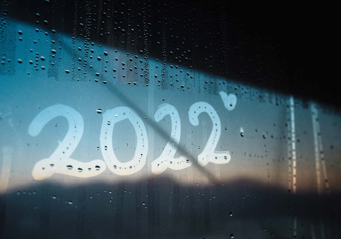 2022 New Year Writing on Window