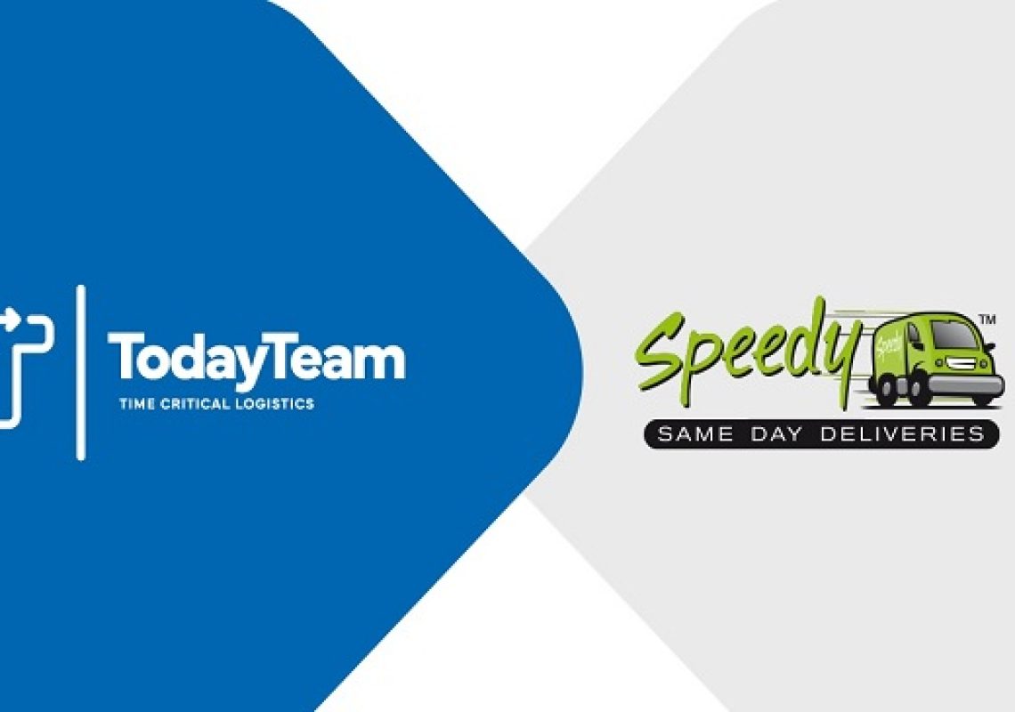 the today team logo and the speedy courier services logo
