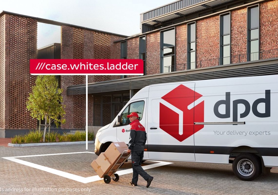 what3words DPD courier arriving at the delivery destination